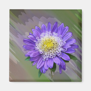 blue violet flower magnet