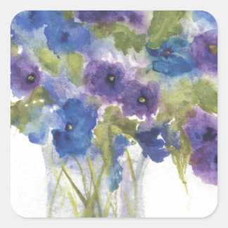 Blue Violet Flower Vase.jpg Square Sticker