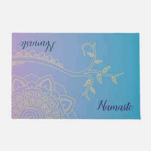 Blue-Violet Namaste Doormat