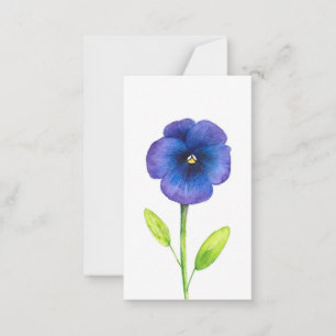 Blue Violet Pansy Note Card