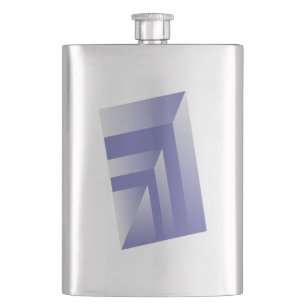 Blue violet shades hip flask