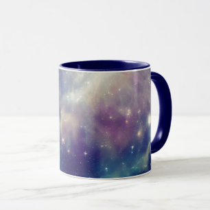 Blue Violet Teal Cosmic Nebula Milky Way Mug