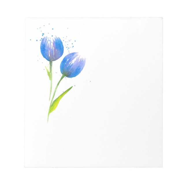 Blue Violet Tulips Notepad (Front)