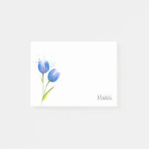 Blue Violet Tulips Post-it Notes