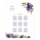 Blue Violet Wild Rose Wedding Dinner Seating Chart