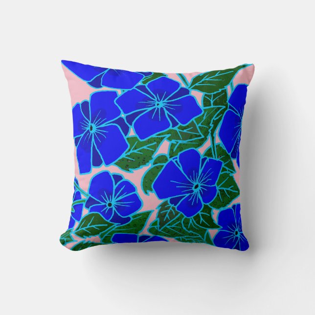 Blue Violets #6 Cushion (Front)