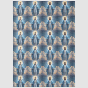 Blue VIrgin Mary Heavenly  Tissue Paper