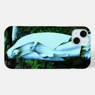 Blue Virgin Mary Statue iPhone 15 Mini Case