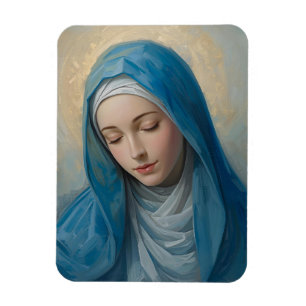 Blue VIrgin Mary Sympathy Folded Refrigerator  Magnet