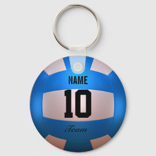 Blue Volleyball Key Ring