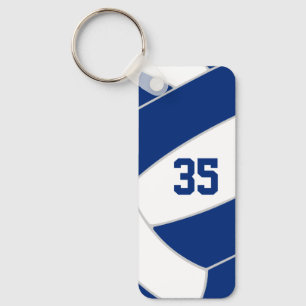 blue volleyball team spirit personalised gifts key ring