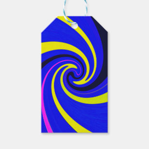 Blue vortex gift tags