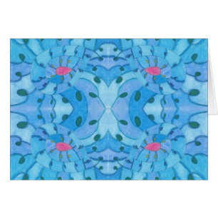 Blue Vortex Greeting Card
