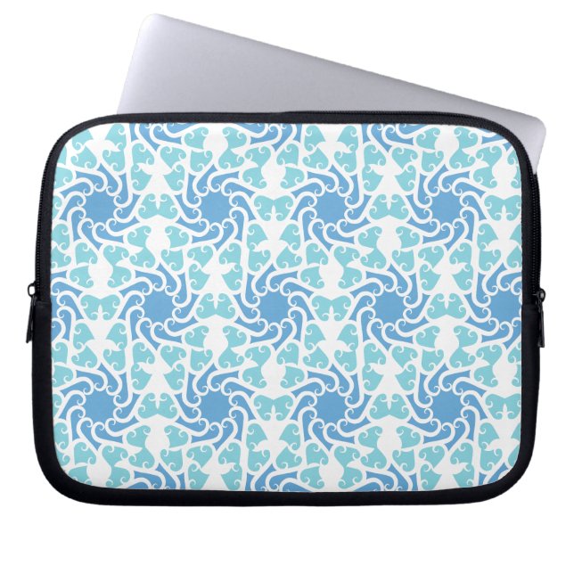 Blue Vortex Laptop Sleeve (Front)