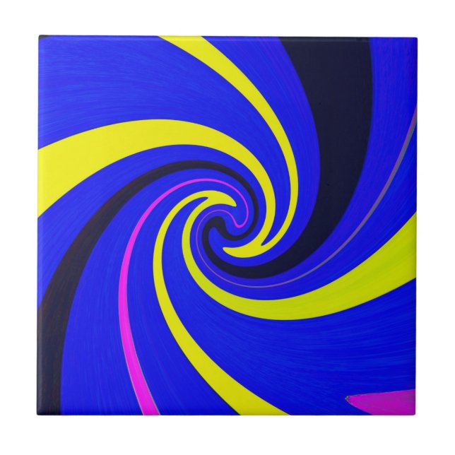 Blue vortex tile (Front)