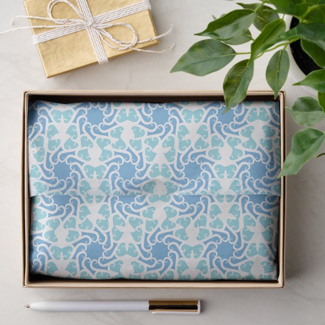Blue vortex tissue paper (Gift)
