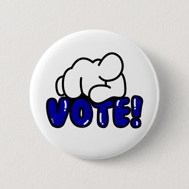 Blue VOTE Button (Front)