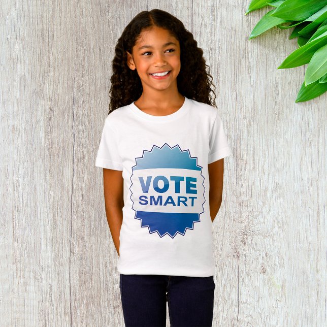 Blue Vote Smart Political Election Starburst T-Shirt (Creator Uploaded)