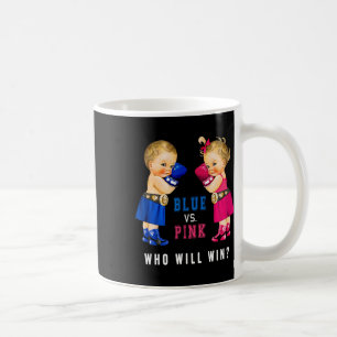 Blue Vs Pink Boxing Babies Gender Reveal Party S Coffee Mug