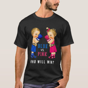 Blue Vs Pink Boxing Babies Gender Reveal Party S T-Shirt