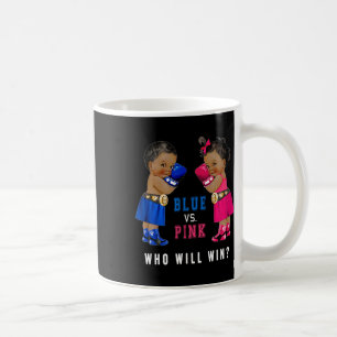Blue Vs Pink Ethnic Boxing Babies Gender Reveal S  Coffee Mug