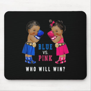 Blue Vs Pink Ethnic Boxing Bies Gender Reveal S Mouse Pad