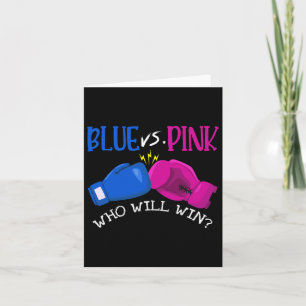 Blue Vs Pink Who Will Win Gender Reveal Party Boxi Card