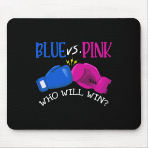 Blue Vs Pink Who Will Win Gender Reveal Party Boxi Mouse Pad