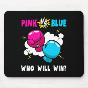 Blue Vs Pink Who Will Win Gender Reveal Party Boxi Mouse Pad