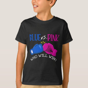 Blue Vs Pink Who Will Win Gender Reveal Party Boxi T-Shirt