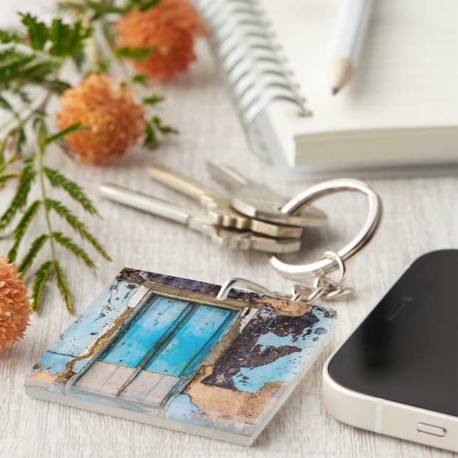 Blue wall and door key ring (Front Right)