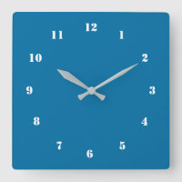Blue Wall Clock Custom Colours Your Own Design