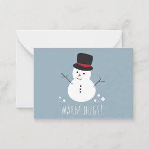 Blue Warm Hugs to Little Bro Christmas Card