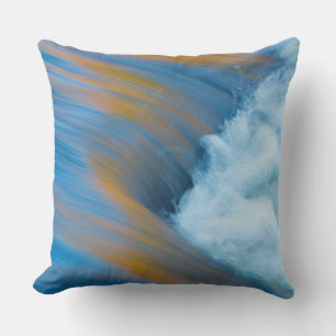 Blue water abstract, Canada Cushion