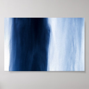 Blue Water Abstract Poster