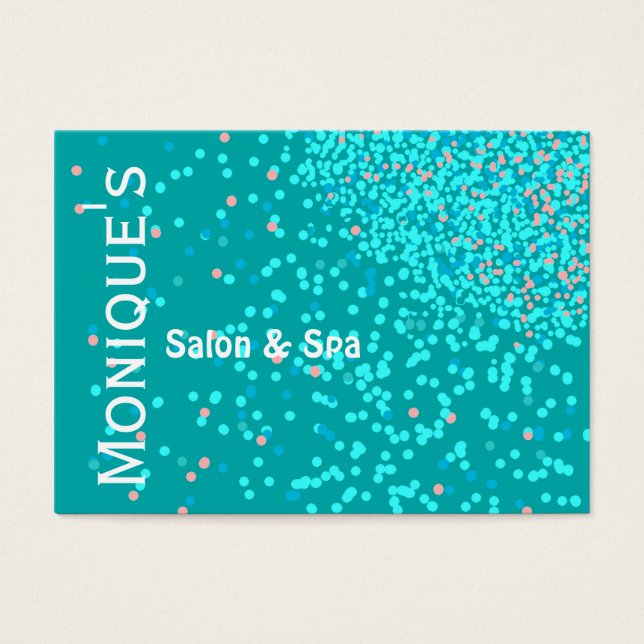 Blue Water Abstract Spa salon gift certificate (Front)