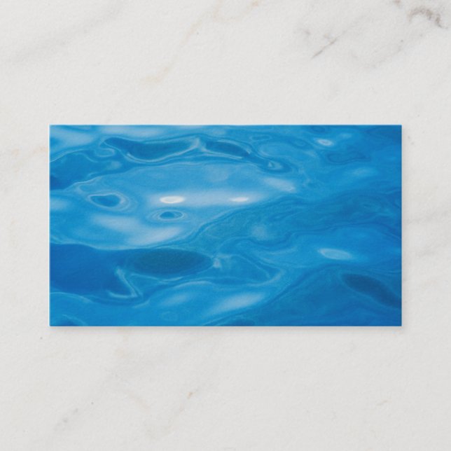 Blue Water Background - Customised Template Business Card (Front)