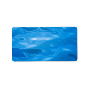 Blue Water Background - Customised Template Label