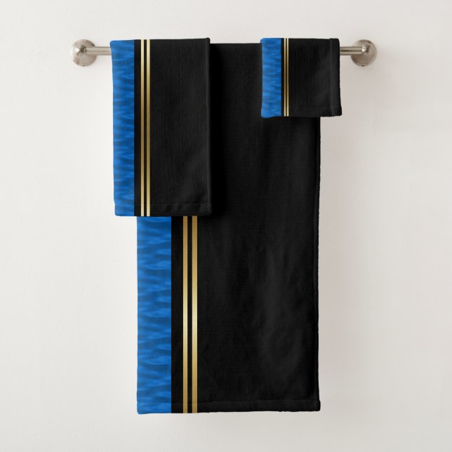 Blue Water Bath Towel Set (Insitu)