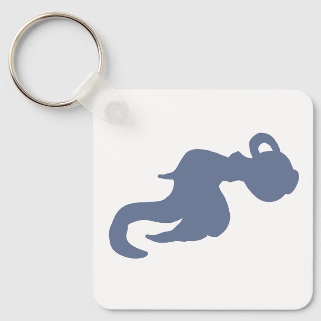 Blue Water Bearer Zodiac Keychain – Cool Aquarius  (Front)