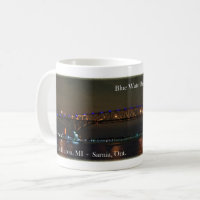 Blue Water Bridge night mug
