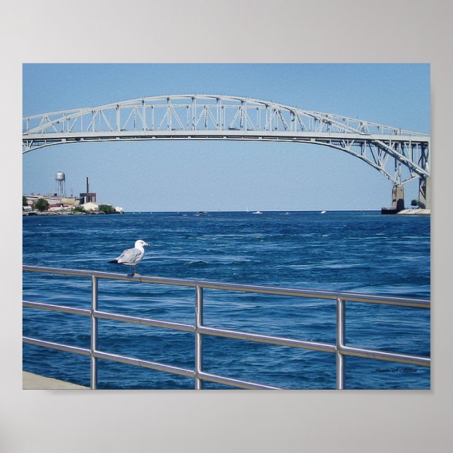 Blue Water Bridge, Port Huron, MI Poster (Front)