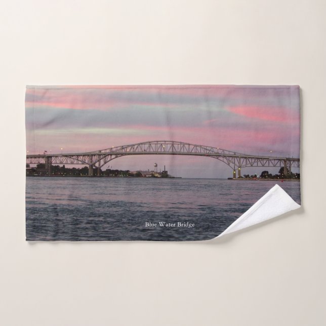 Blue Water Bridge towel set (Hand Towel)