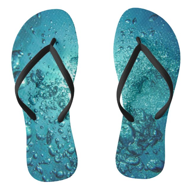 Blue Water Bubbles  Jandals (Footbed)