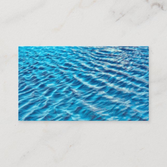 blue water business card templates double sided (Front)