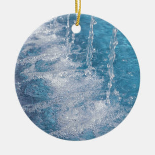 Blue water ceramic tree decoration