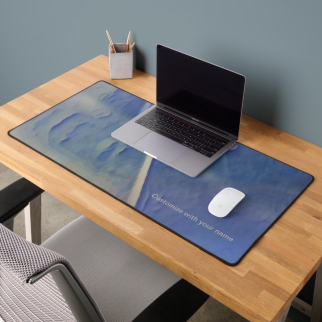 Blue Water Color Desk Mat (Office 2)