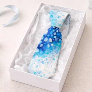 Blue Water Colour Tie