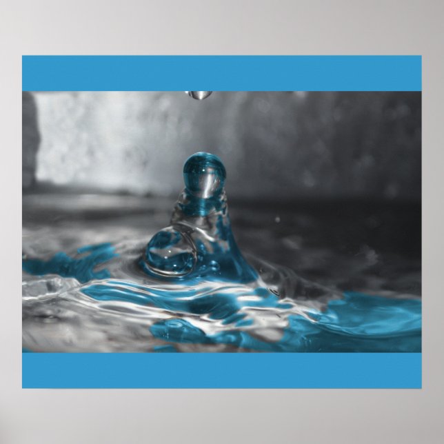 blue water drop poster (Front)