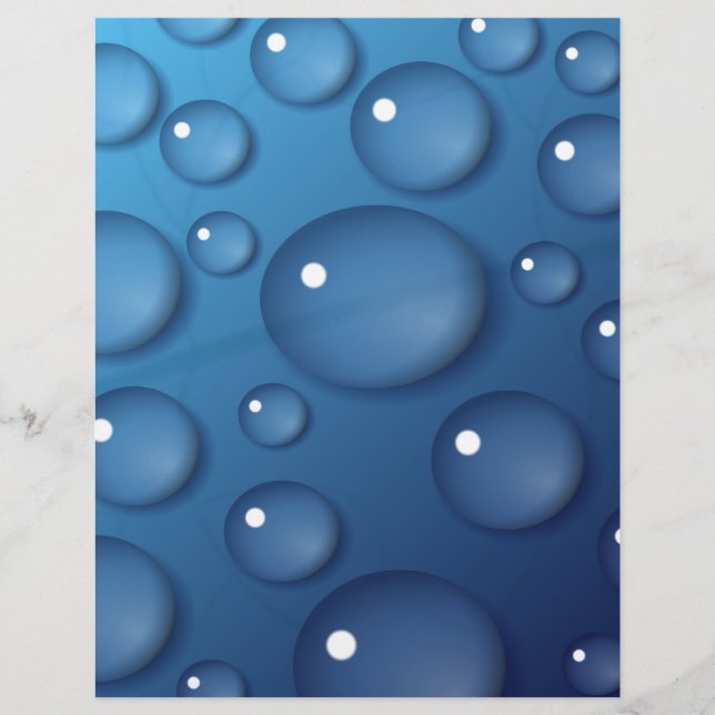 Blue Water Drop Texture (Front)